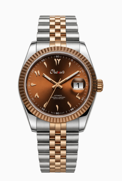 Arabic Brown Dial Two Tone - Wrist Worthy Watches