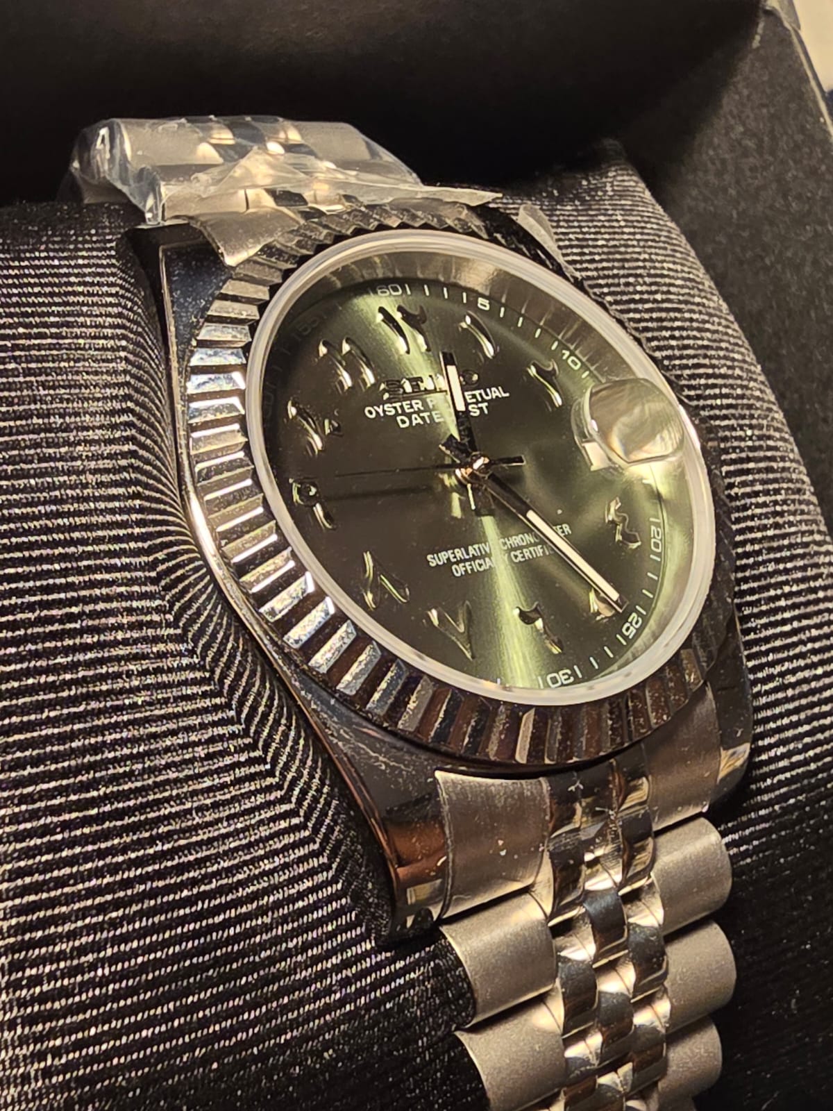 Green Arabic Date Just "Seiko Mod"