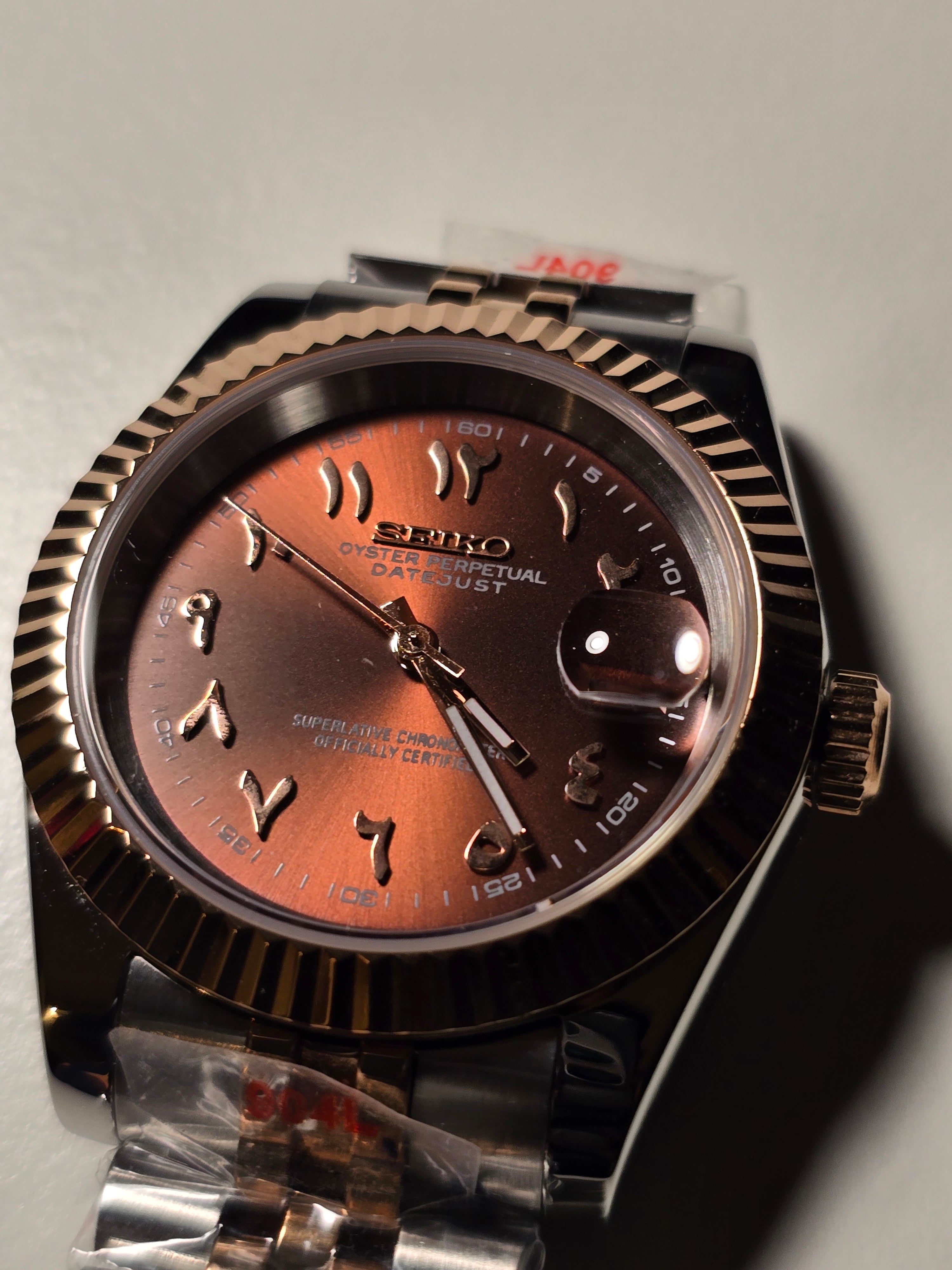 Arabic Brown Dial Two Tone