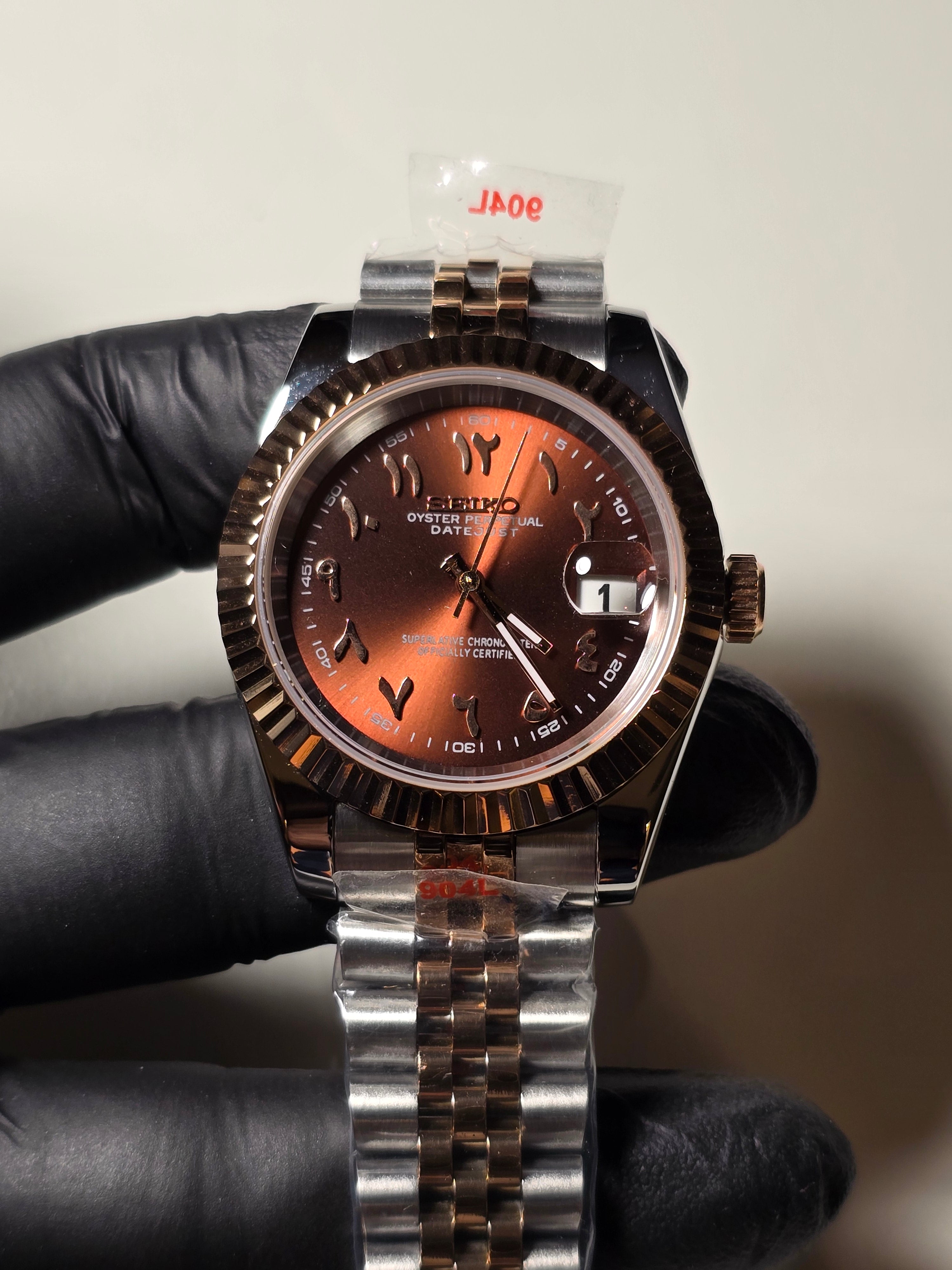 Arabic Brown Dial Two Tone
